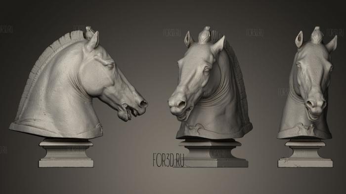 Equestrian Head Statue