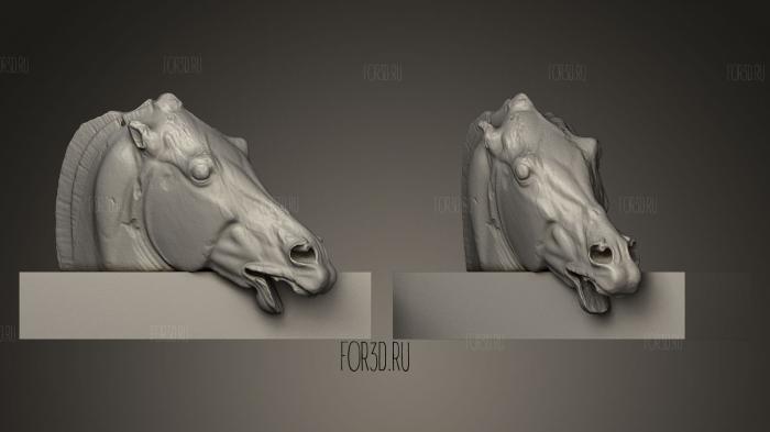 Голова лошади из колесницы Селены 3d stl модель для ЧПУ