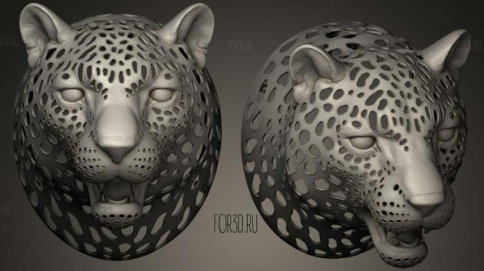 Отверстие в виде головы леопарда 3d stl модель для ЧПУ