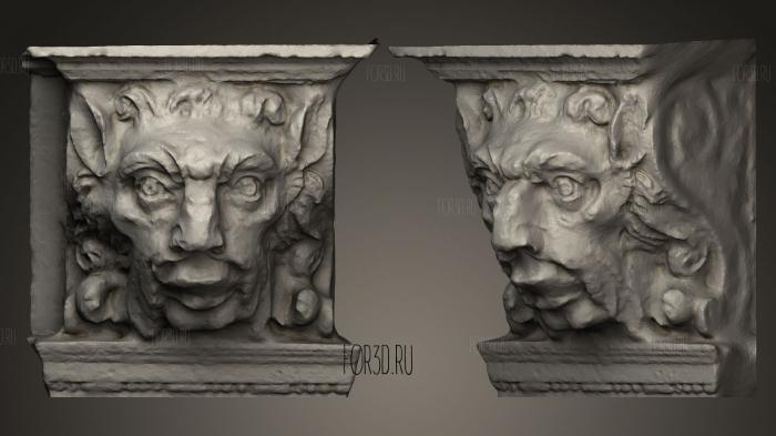 Wooden head from above a fireplace11 stl model for CNC