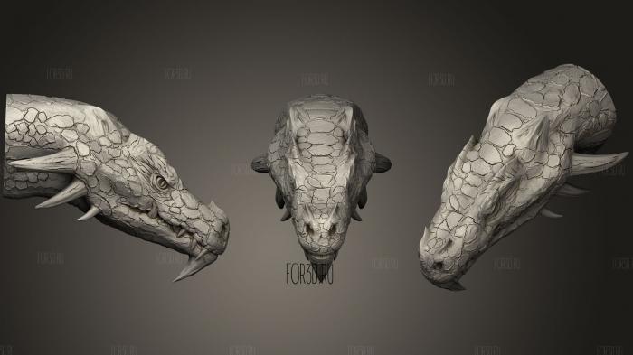 Dragon Head Sculpt 01 stl model for CNC