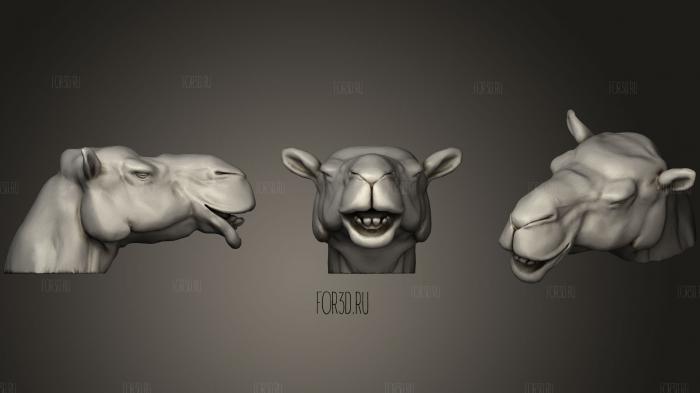 Dromedary Camel Head   Low Poly 3d stl модель для ЧПУ