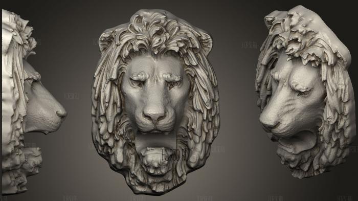 Lion Head Wall Hanger (Sculpture) 3d stl модель для ЧПУ