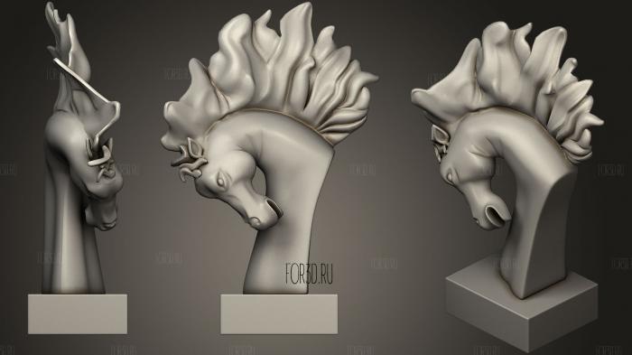 Stallion Statue Torso stl model for CNC