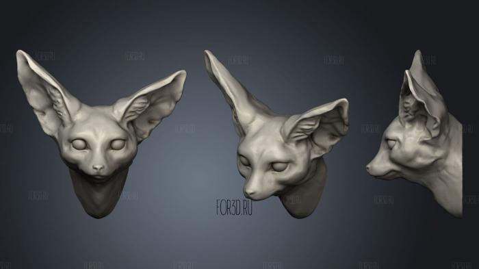 Fennec Fox 2 stl model for CNC