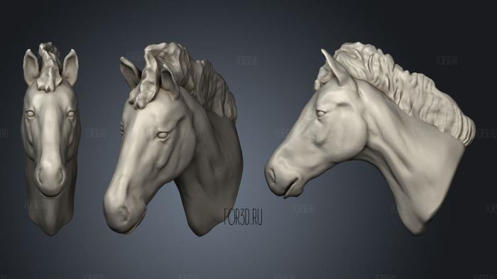 Horse 2 2 stl model for CNC