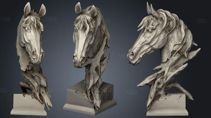 Horse 10 stl model for CNC