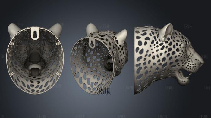 Leopard Head stl model for CNC