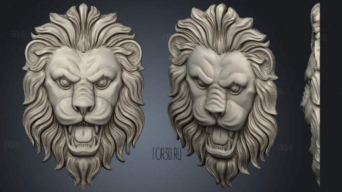 Lion head stl model for CNC