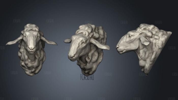 Sheep 2 109 stl model for CNC