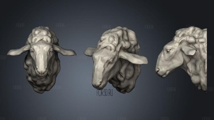 Sheep 2 stl model for CNC