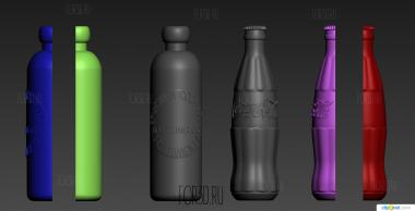 Бутылки Кока колы 3d stl модель для ЧПУ