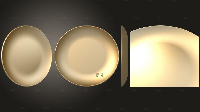 Плоская тарелка 3d stl модель для ЧПУ