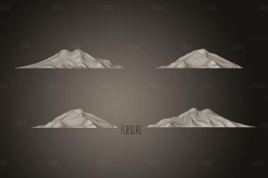 Рельеф горы Эльбрус 3d stl модель для ЧПУ