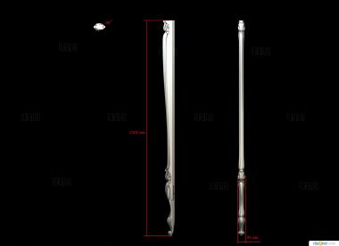 Высокая ножка столб для шкафа 3d stl модель для ЧПУ