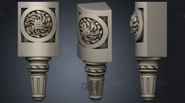 The leg is carved stl model for CNC