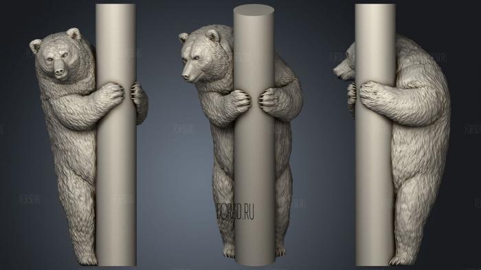 Teddy bear leg version1 3d stl for CNC