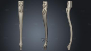The leg is carved