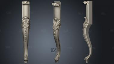 The leg is carved stl model for CNC