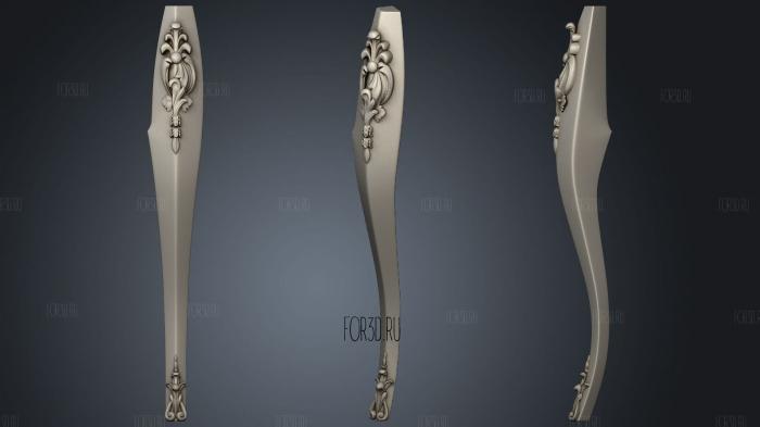 Foot with two overlays version1 3d stl for CNC