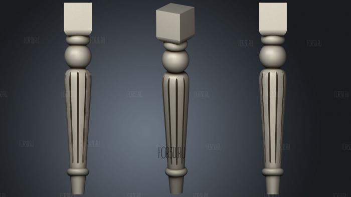 Ножка стула 3d stl модель для ЧПУ