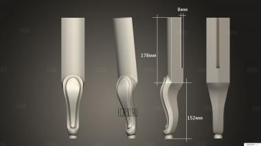 Ножка 3d stl модель для ЧПУ