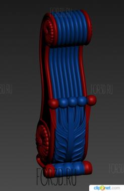 Нога камина 3d stl модель для ЧПУ