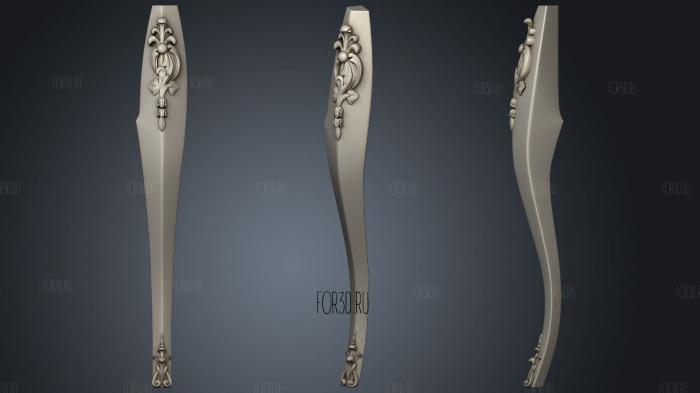 2 cabriole legs with carvings 3d stl for CNC