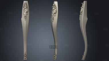 2 cabriole legs with carvings stl model for CNC