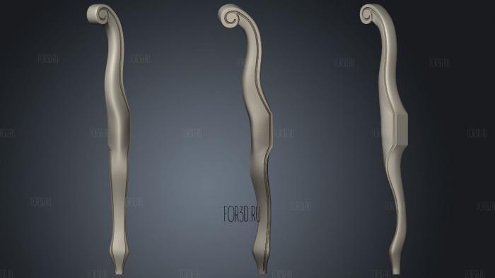 Ножка кушетки 3d stl модель для ЧПУ