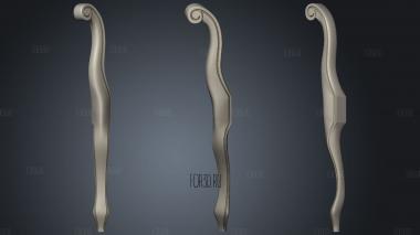Couch leg stl model for CNC