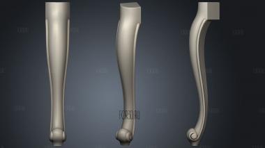 Cabriole leg stl model for CNC