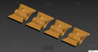 Элемент ножки стола 3d stl модель для ЧПУ