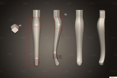 Ножка Резная 3d stl модель для ЧПУ