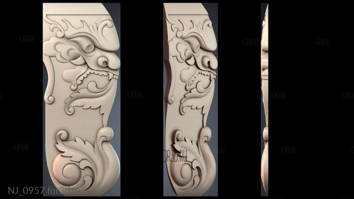 NJ_0957 3d stl модель для ЧПУ