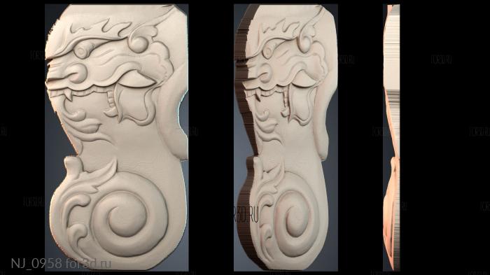 NJ_0958 3d stl модель для ЧПУ