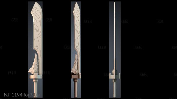 NJ_1194 3d stl for CNC