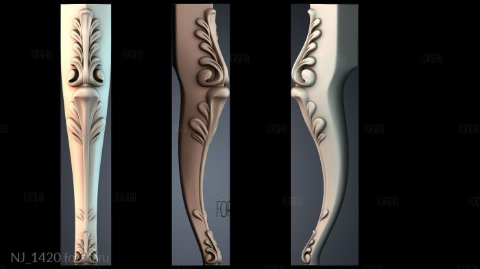 NJ_1420 3d stl модель для ЧПУ