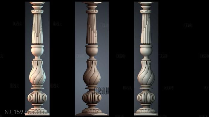 NJ_1597 3d stl for CNC