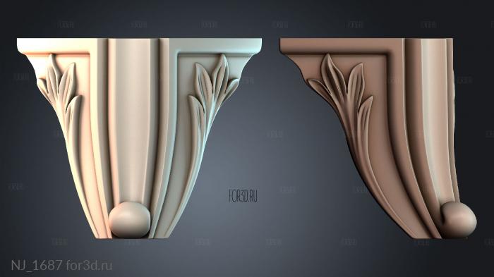 NJ_1687 3d stl модель для ЧПУ