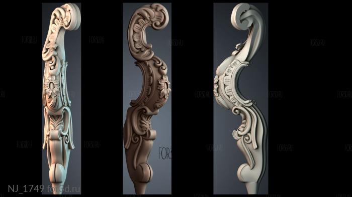 NJ_1749 3d stl for CNC