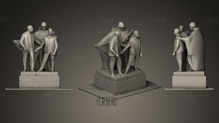 Memorial Statue Sachsenhausen Concentration Camp_2 3d stl модель для ЧПУ