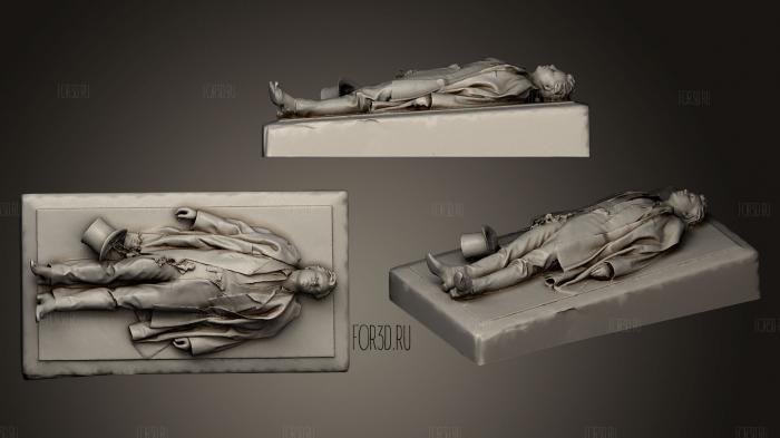 Victor Noirs tombstone stl model for CNC