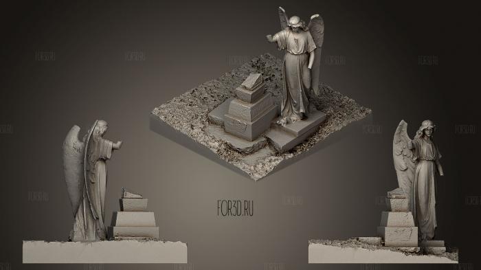 Cemetary sculpture stl model for CNC