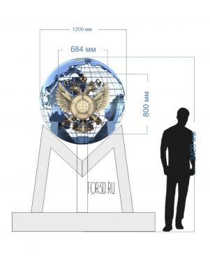 Глобус 3d stl модель для ЧПУ