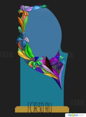 Памятник с цветами 3d stl модель для ЧПУ