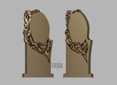 Памятник с цветами 3d stl модель для ЧПУ