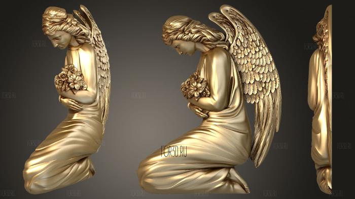 Скорбящий ангел 3d stl модель для ЧПУ