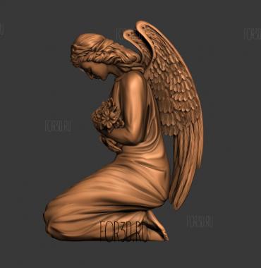 Скорбящий ангел 3d stl модель для ЧПУ