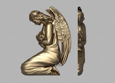 Скорбящий ангел 3d stl модель для ЧПУ